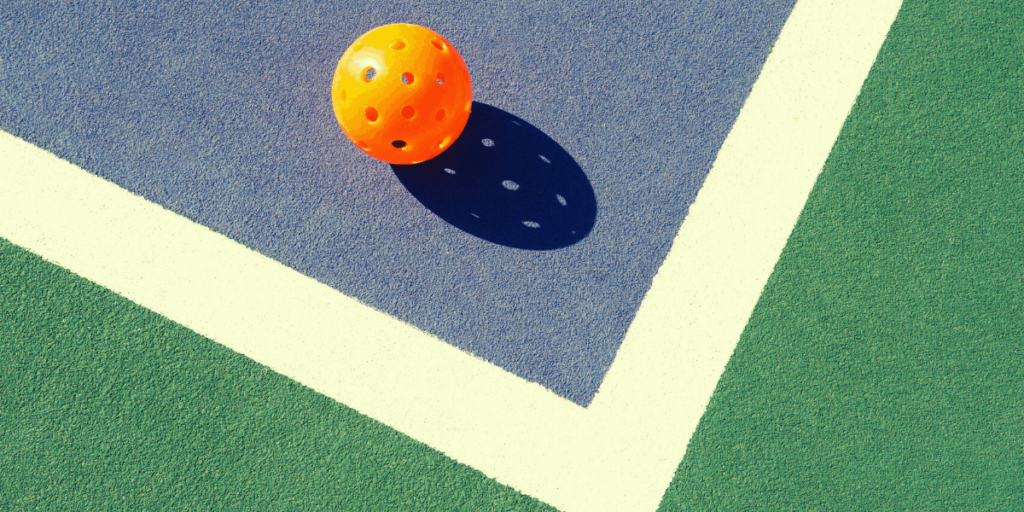 This is an image of a pickleball ball. 