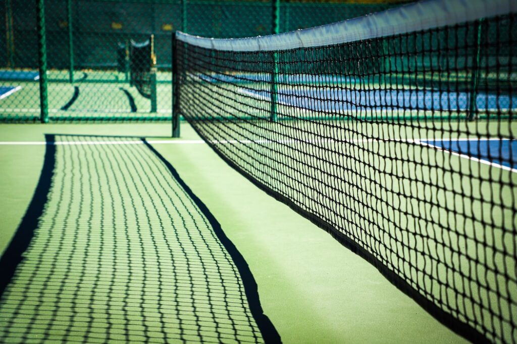 This is an image of a pickleball court. 